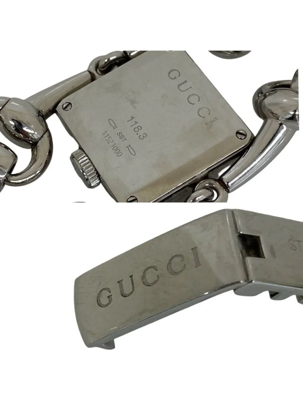 Gucci Signoria Stainless Steel Quartz Watch Wrist Silver